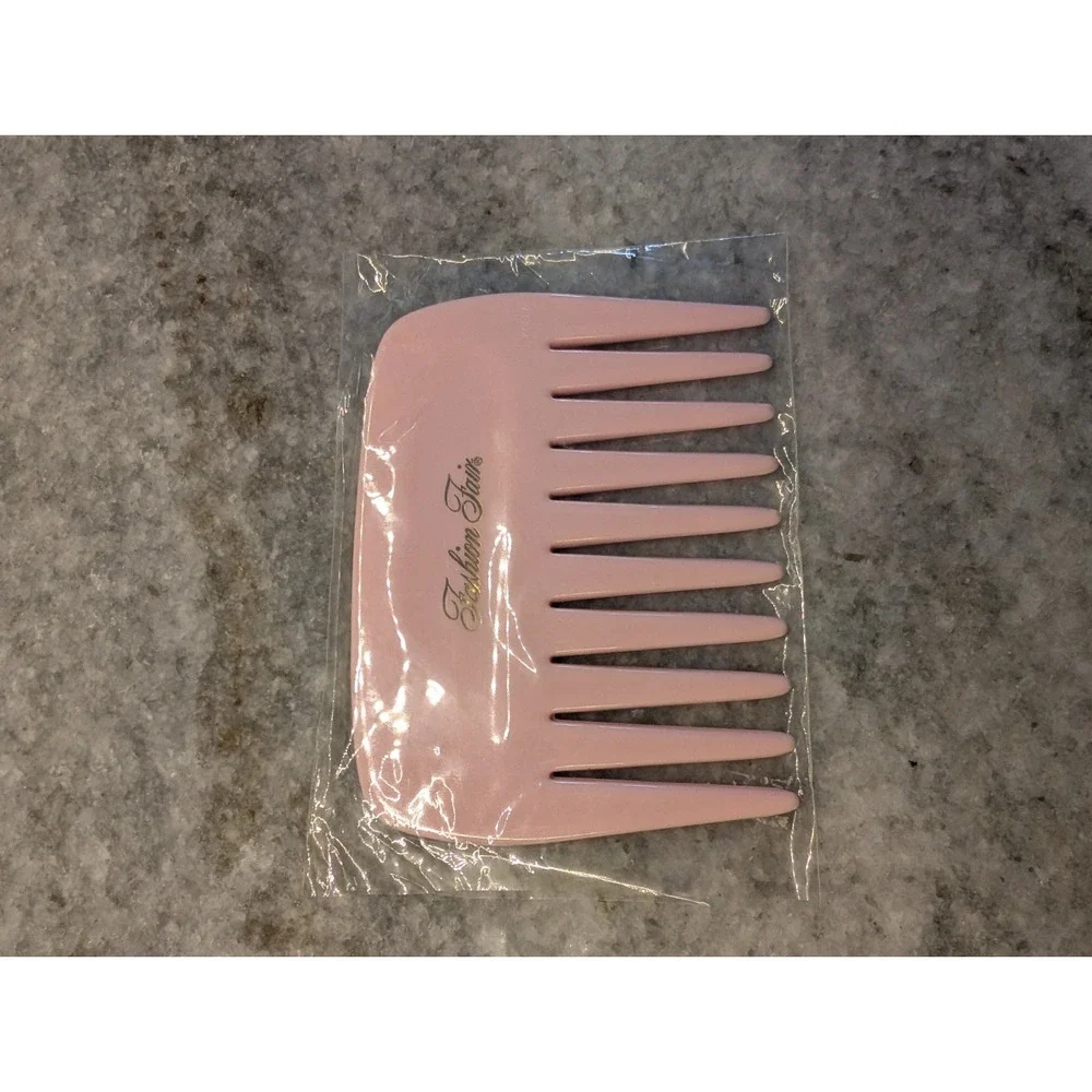 Vintage Fashion‎ Fair Wide Tooth Short Hair Comb Pick Hard Plastic, Brand New